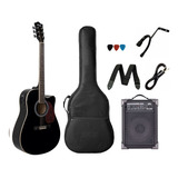 Kit Violão Tagima Memphis Dreadnought Aço Md18 Com Lx40