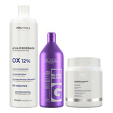 Matizador Blond Pérola + Pó Branco + Ox 40 Volumes Prohall