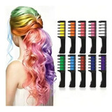 Kit 12 Pente De Giz Pastel Colorido Para Pintar Cabelo Hair