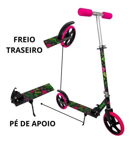 Patinete Big Wheel 100kg Unitoys Rosa Cl