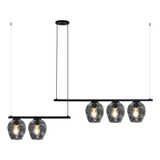 Lustre Pendente Ravelo E27 Preto E Fumê Studioluce Pdh1582fm