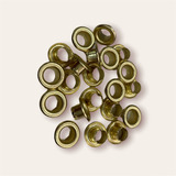 Pack 100 Ojetillos 6mm Dorados Para  Agenda