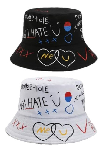 Bucket Graffiti - Gorra Harajuku - Gorro Pescador Kpop