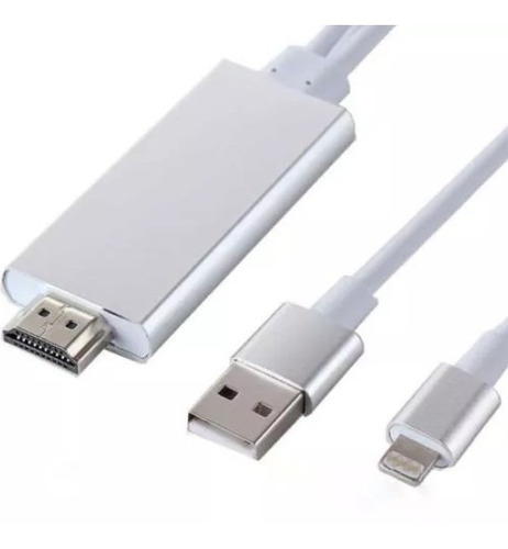 Cable Adaptador iPhone Lightning Usb 3.0 Hdmi 3 En 1