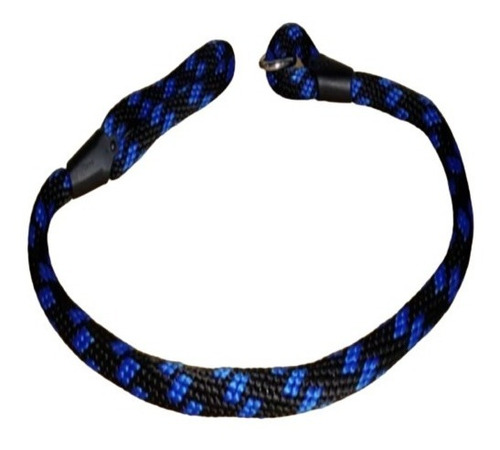 Lazo Cordón Collar De Ahogo Para Perros Azul Con Negro