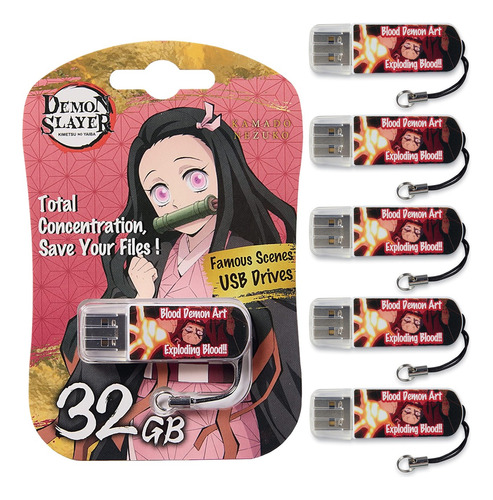 Pack C/5 Usb Verbatim 32gb Demon Slayer Kamado Nezuko