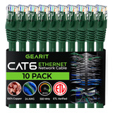 Gearit Cable Ethernet Cat 6 De 6 Pies (paquete De 10) - C...