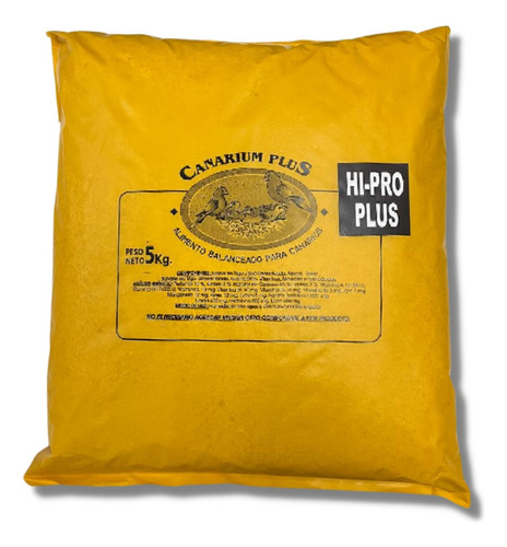 Alimento Bizcocho Canarium Hi-pro Plus Pajaros Canarios X5kg