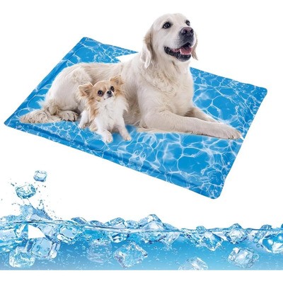 Tapete Refrescante Para Perro Autoenfriamiento 93x78cm T/xl Azul Tapete Enfriador