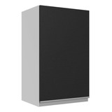 Armário Aéreo 100% Mdf 40 Cm 1 Porta Bp Acordes Madesa Cor Branco/preto