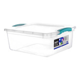 Caja Organizadora 15 Litros 42x32x16 Cm Transparente Afj