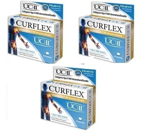 Curflex X 30 Cmpr Colágeno Tipo Ii No Desnat Ucii Promo X 3