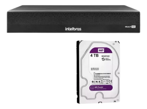 Dvr Intelbras 16ch Intelbras Mhdx 1016-c C/hd Wd Purple 4tb