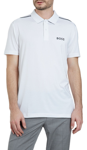 Polo Hugo Boss Regular Fit Con Rayas Y Logos