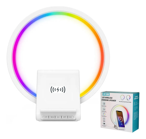 Cargador Inalámbrico De Luz Nocturna Rgb De 15w Para iPhone