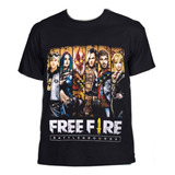 Camiseta Free Fire Battlegrounds Videojuego Estampada