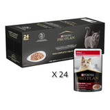 Alimento Pro Plan Gato Adulto Salmón En Salsa Caja 24 Pz