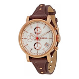 Reloj Fossil Es3616 Con Pulsera En Cuero Para Dama Original