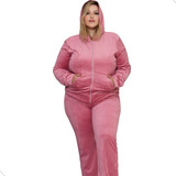 Abrigo Feminino Plush Plus Size Veludo Agasalho De Frio 