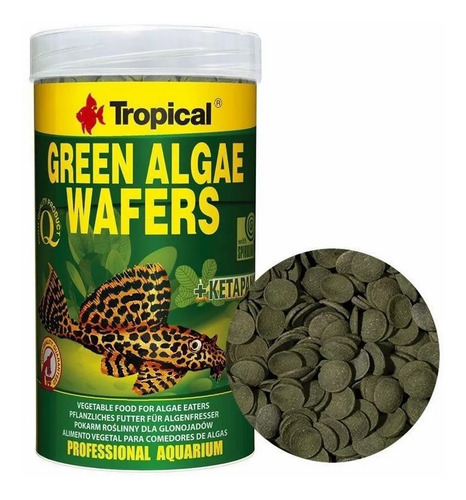 Ração Tropical Green Algae Wafers 45g Para Peixes De Fundo