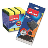 Vileda - Pack Esponja Multiuso +  Esponja Inox 