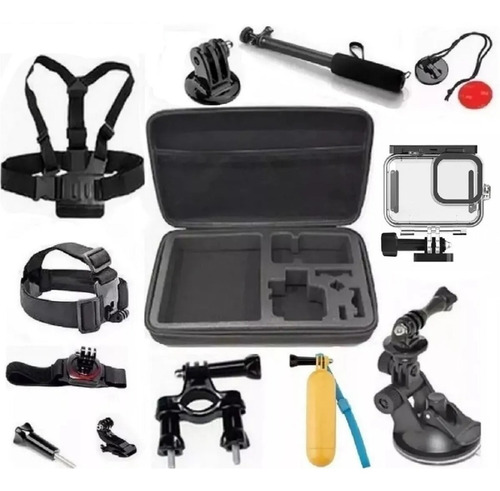 Kit Para Gopro Hero 11 E 12 Black Mala Case Estanque Bastao