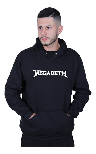 Moletom Canguru Banda Megadeth Unissex Rock Casaco Blusa