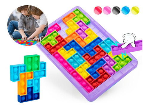 Pop It Rompecabezas Juego Burbujas Bloques Tetris Puzzle Tik