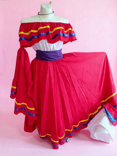 Vestido Jalisco Edad Infantil De Muy Buena Calidad