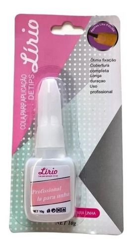 01 Cola Pincel Lirio Unhas Acrigel Porcelana Tips Postiças