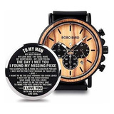 Bobo Pajaro Reloj De Pulsera Para Hombre De Madera Grabada P