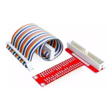 Kit 5un Adaptador Placa Gpio 40t + Cabo Flat Para Raspberry