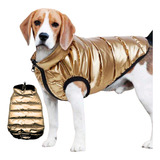 Parka Para Mascotas Perros Color Golden Talla M