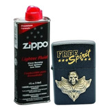 Kit Zippo/ Gas + Encendedor Tipo Zippo Free Spirit