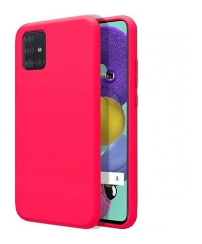 Carcasa Compatible Samsung A71 Unicolor Terciopelo + Lamina 