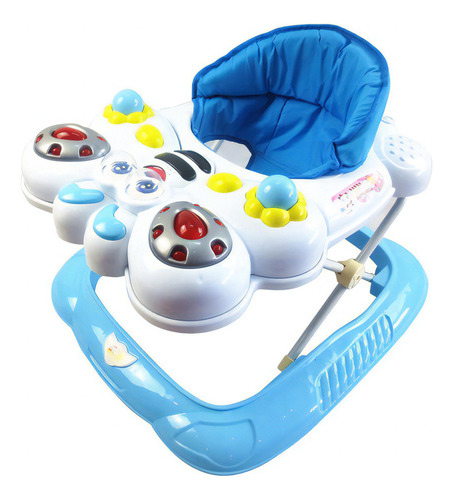 Andador Infantil Bebe Recreativo Musical Brinquedo Ajustável Cor Abelha Azul