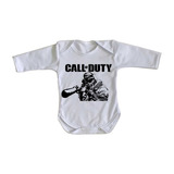 Body Criança Roupa Bebê Call Of Duty Jogo Game Ps4 Arma Tiro