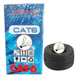 Cabo De Rede Internet Cat6 305mts Preto Envio Imediato