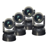 4 Moving Head Beam Rgbw 100w 7gobo + Fita Led + Color + Open