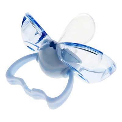 Chupete De Silicona Para El Pezón Del Cabeza Plana Azul