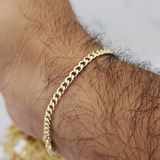 Pulsera Tejido Cubano Clásico Oro Laminado 18k