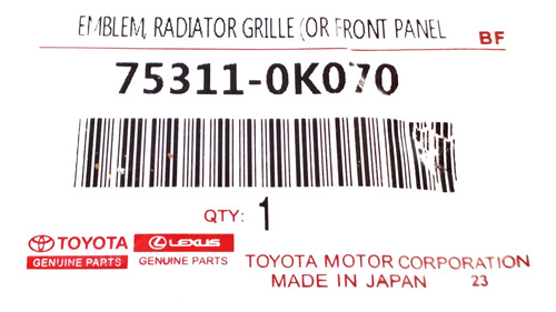 Emblema Parrilla Toyota Fortuner 09 14 Foto 3