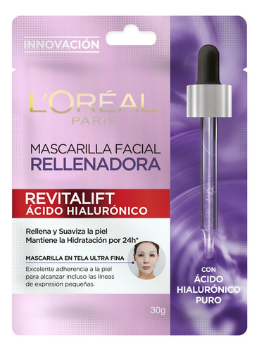 Mascarilla Facial Loreal Paris Revitalift Ácido Hialurónico 