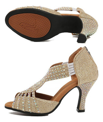 Zapatos De Baile Latinos Con Diamantes, Baile, Uso Interno