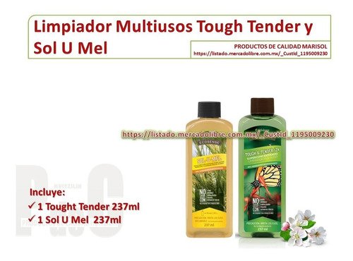 Limpiador Biodegradable Multiusos Tough Tender Y Sol U Mel