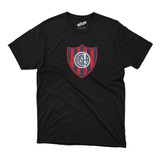 Remera Futbol San Lorenzo Escudo En El Pecho Negro