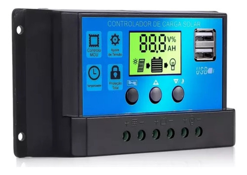 Controlador De Carga Solar Inteligente 60a Pwm Display Lcd