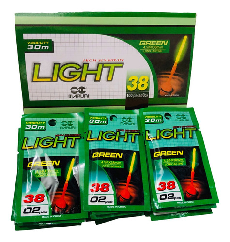 20 Luz Química Light 4.5x38mm Pra Pesca Noturna