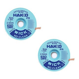 2x Fita Malha Dessoldadora Hakko 1,5m 2.5mm Fr150-85 Voltagem 110v/220v