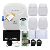Kit Alarme Monitorado App Celular Active 20 + 6 Sensores Jfl